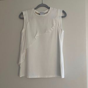DKNY White Sleeveless Top Size S